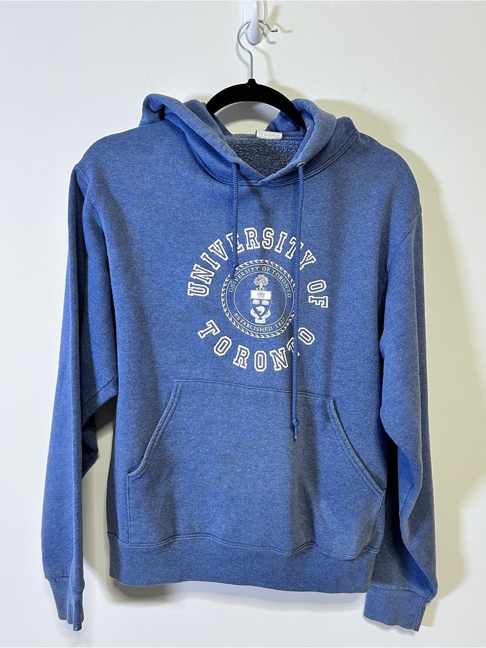 Jerzees University of Toronto Woman’s Small Hoodie Sweatshirt “Stained” 90s Y2K - Picture 2 of 12